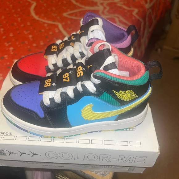 Toddler Jordan 1 Red and Blue Sneakers size 11k - Picture 2 of 3